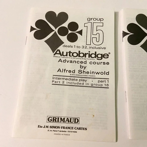 Vintage 1979 Autobridge Game  Grimaud For Intermediate to Advanced Players - Picture 13 of 15